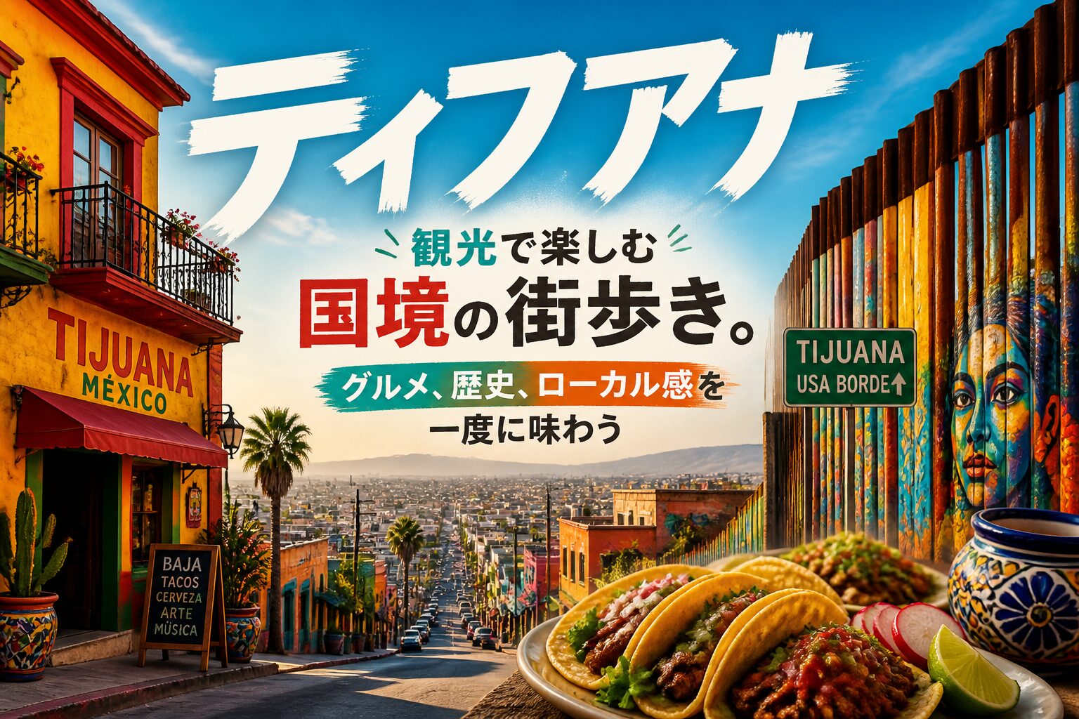 ティフアナ観光で楽しむ国境の街歩き。グルメ、歴史、ローカル感を一度に味わう ティフアナ サムネイル
