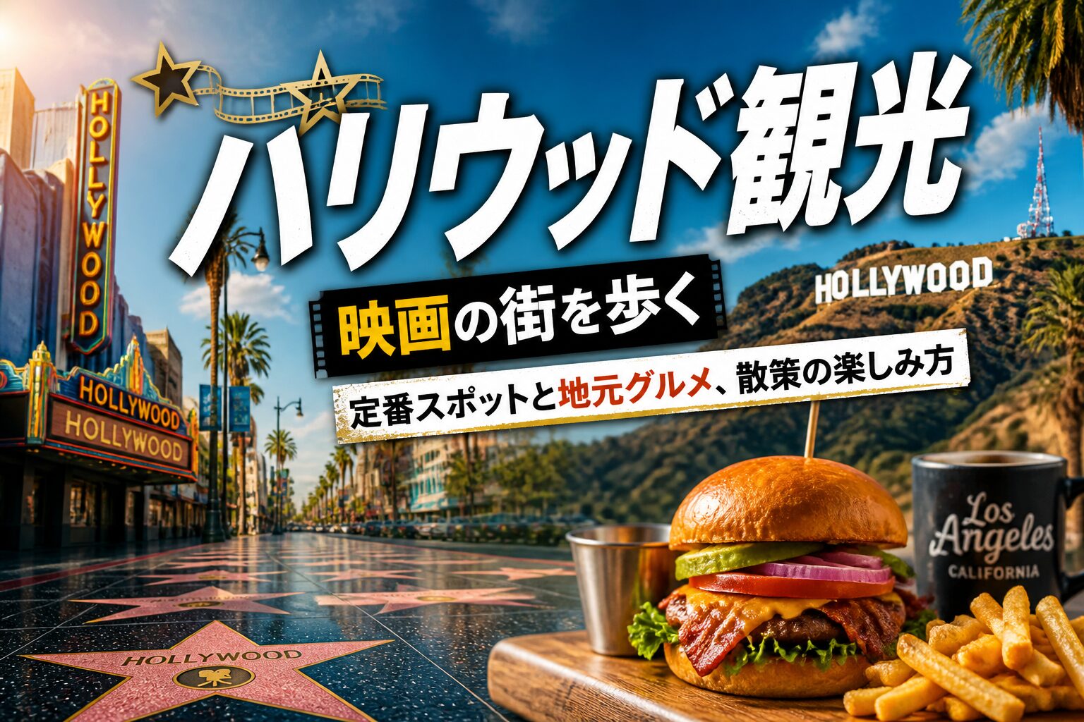ハリウッド観光|映画の街を歩く定番スポットと地元グルメ、散策の楽しみ方 ハリウッド サムネイル