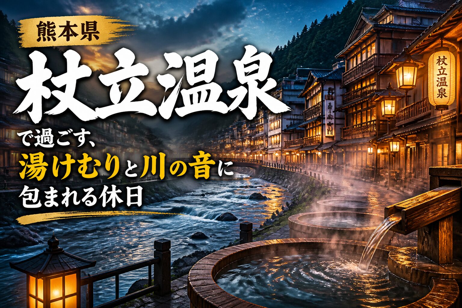 熊本県・杖立温泉で過ごす、湯けむりと川の音に包まれる休日 熊本県 サムネイル